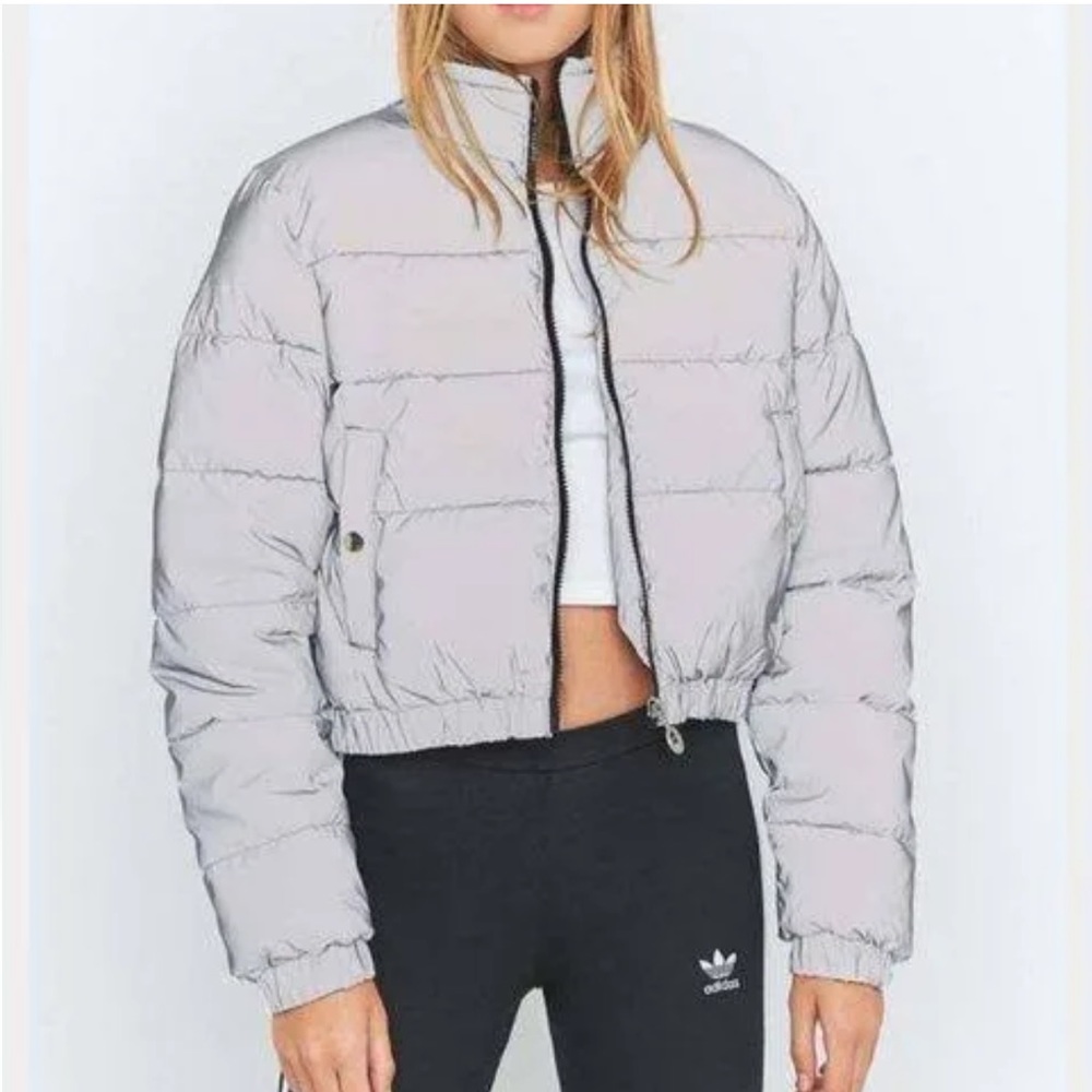 Reflective cropped puffer jacket - Picture 7 of 7